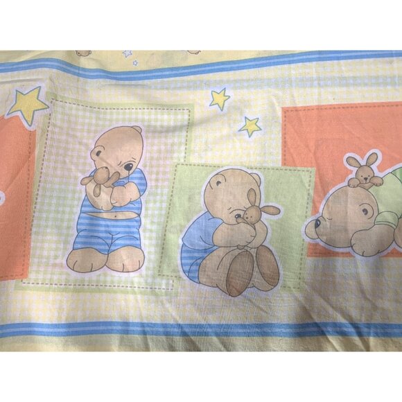 Vintage Concord Twinkle Bear Nursery Fabric 1 yard Cotton Blend Baby Print Yello - Picture 2 of 6